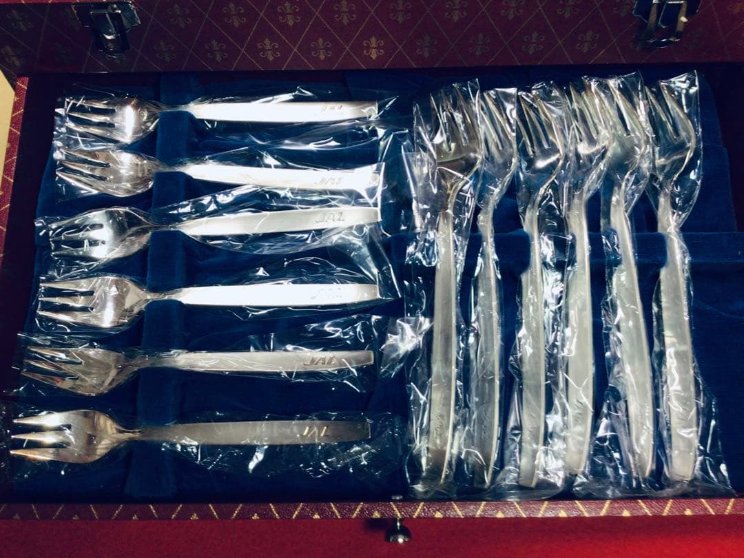 日本航空 JAL 国際線ファーストクラス使用 カトラリー 50点セット 当時物