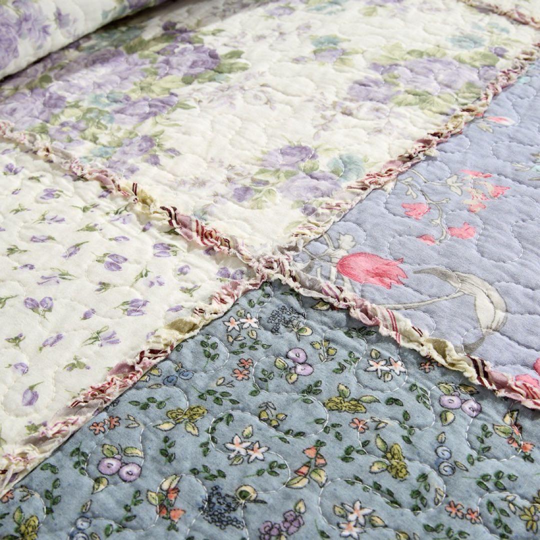 キルトベッドカバー3点セット綿マルチカバー キルティング 3929