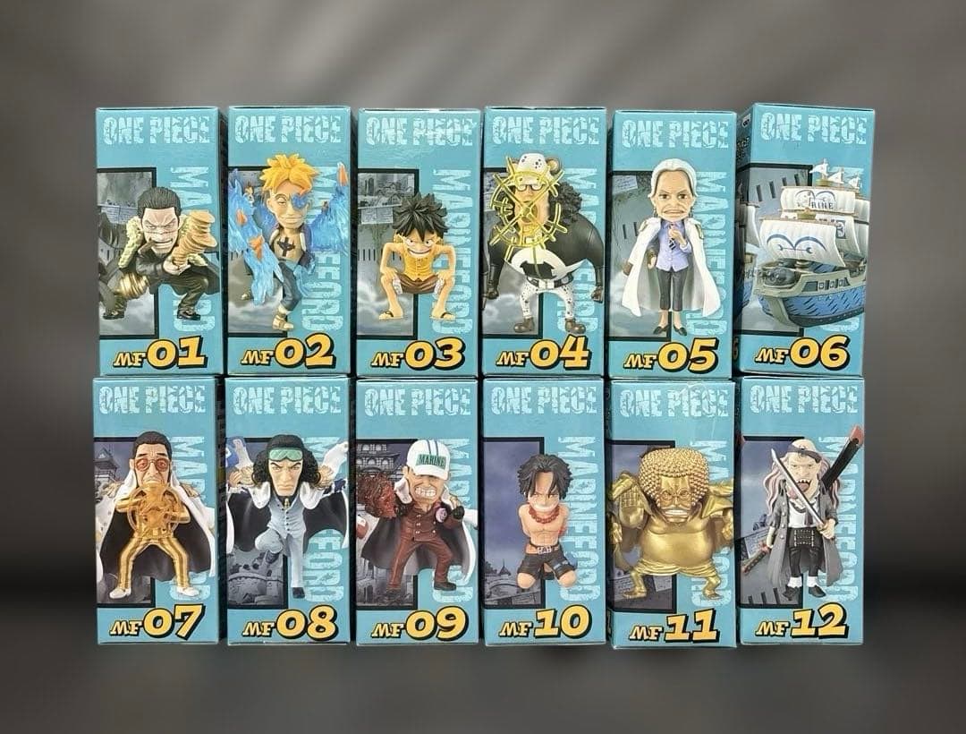 ワンピース　ワールドコレクタブルフィギュア　マリンフォード1、2　計12体セット