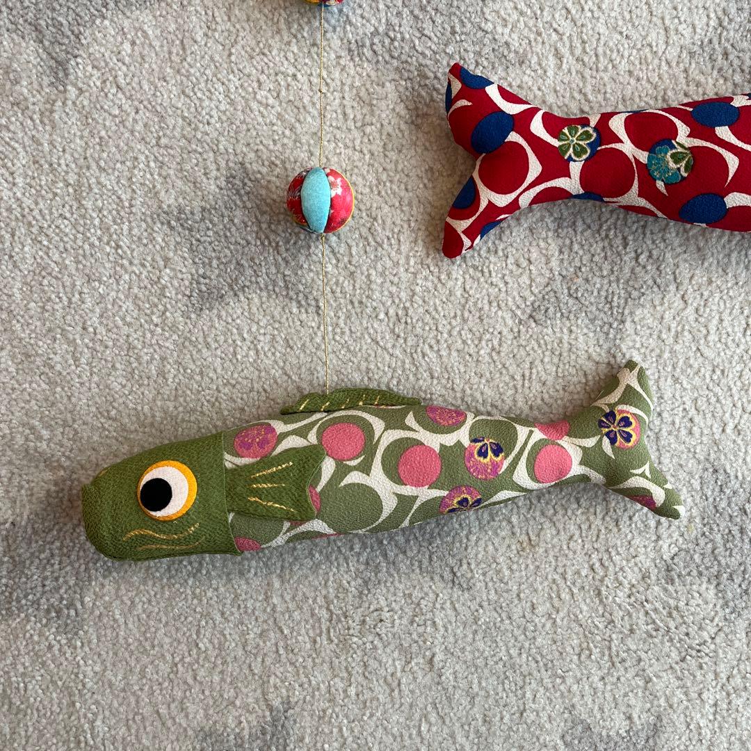 龍虎勤製　龍虎堂　リュウコドウ　3色　モビール鯉　(特大) 吊るし飾り　レア