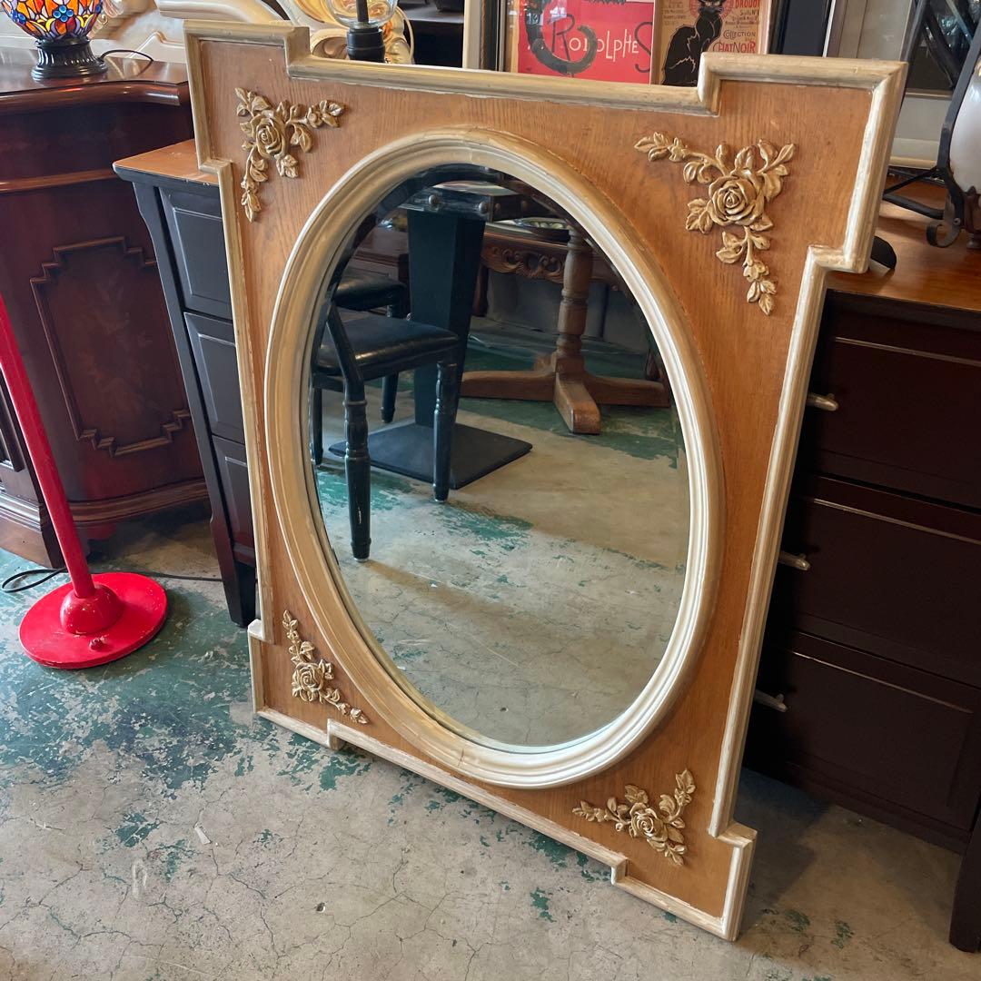 イタリア・アンティーク壁掛けミラー