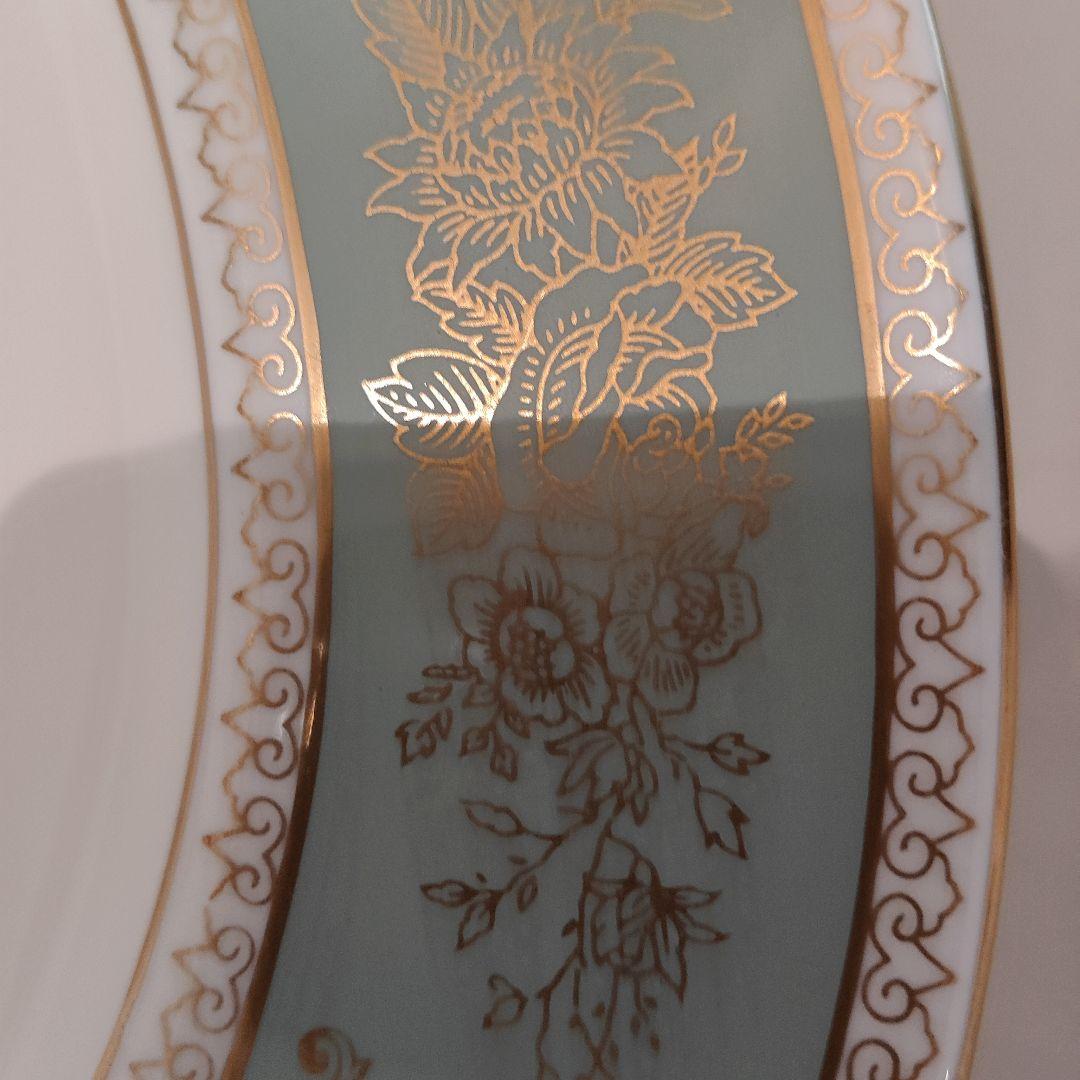 廃盤希少 ウェッジウッド 高級ライン コロンビアセージグリーン オーバル皿