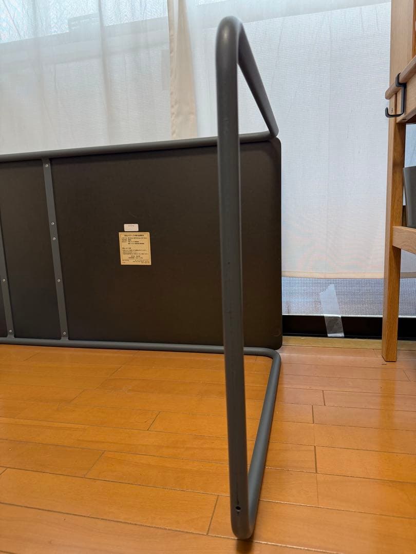THONET 無印良品　スチールパイプデスク・Ｍ／ダークグレー　トーネット