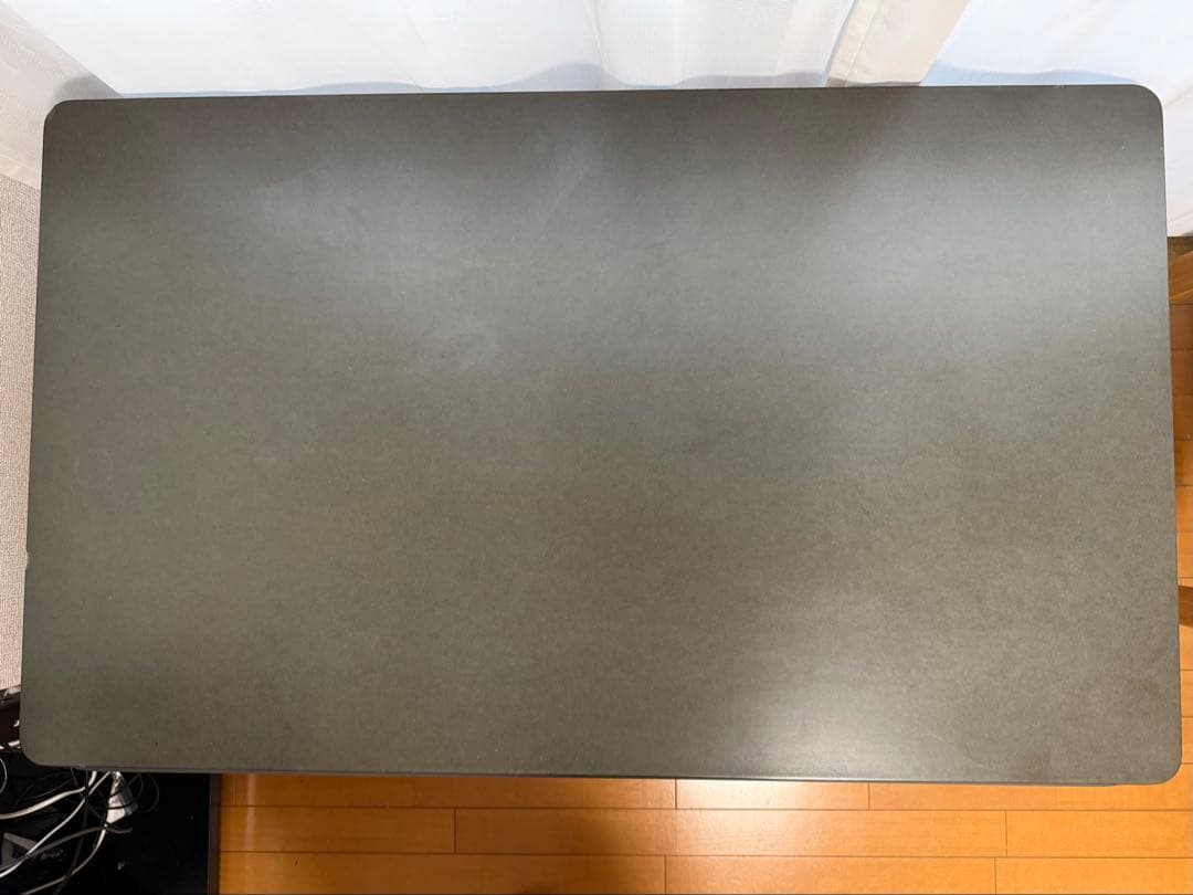 THONET 無印良品　スチールパイプデスク・Ｍ／ダークグレー　トーネット