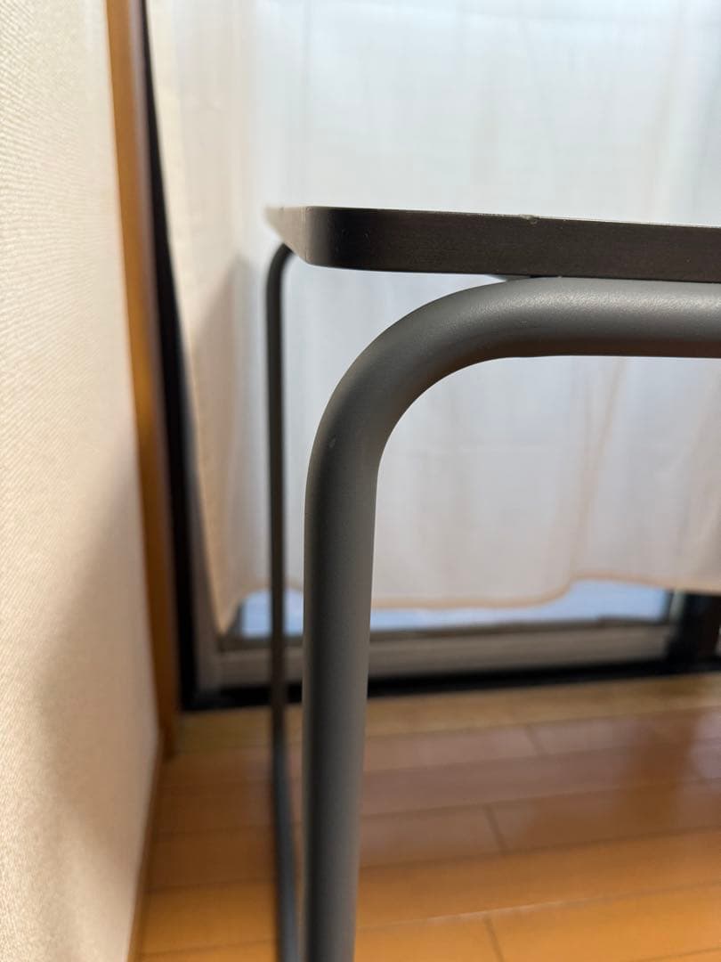 THONET 無印良品　スチールパイプデスク・Ｍ／ダークグレー　トーネット