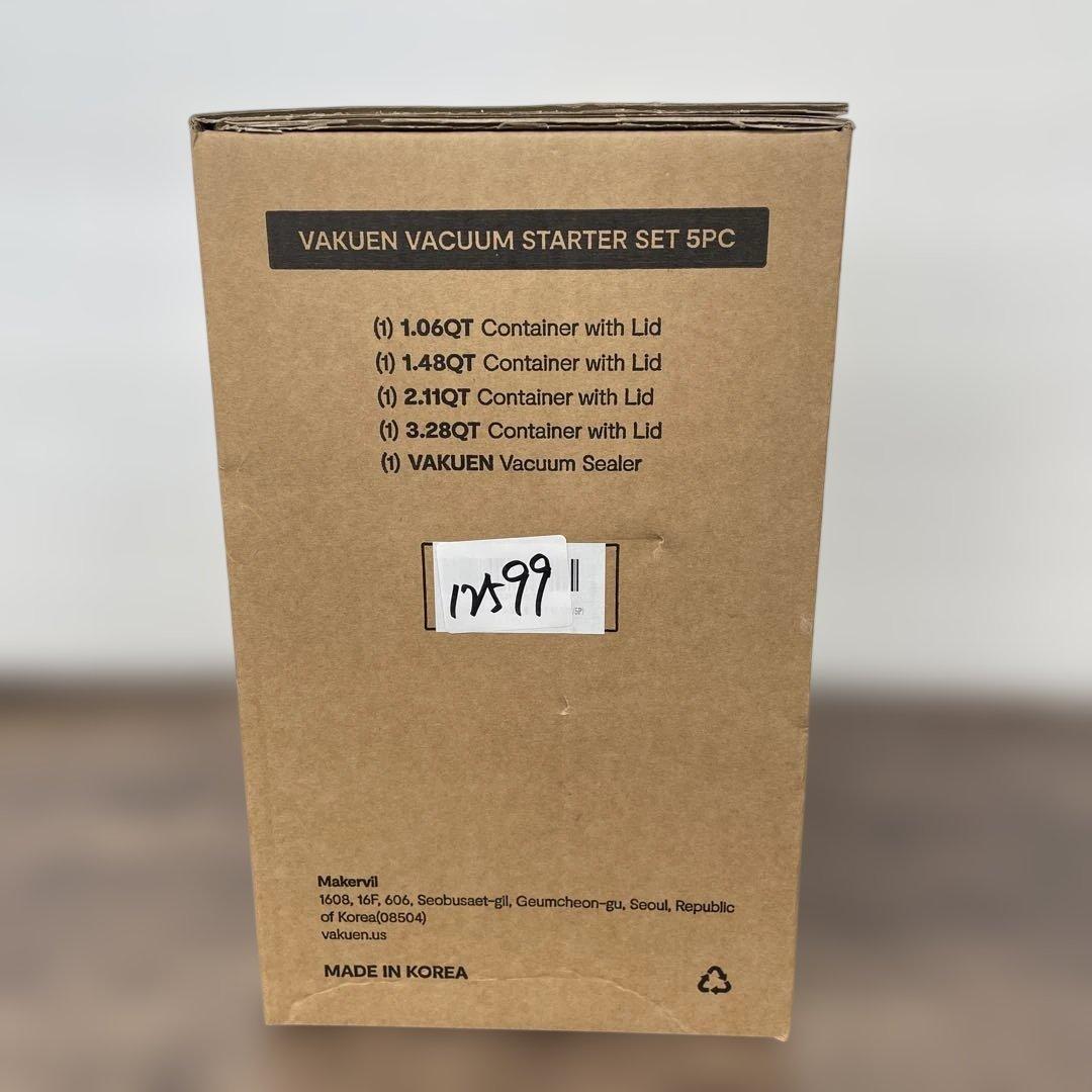12599 VAKUEN 真空保存容器&全自動食品シーラー機スターター5点セット