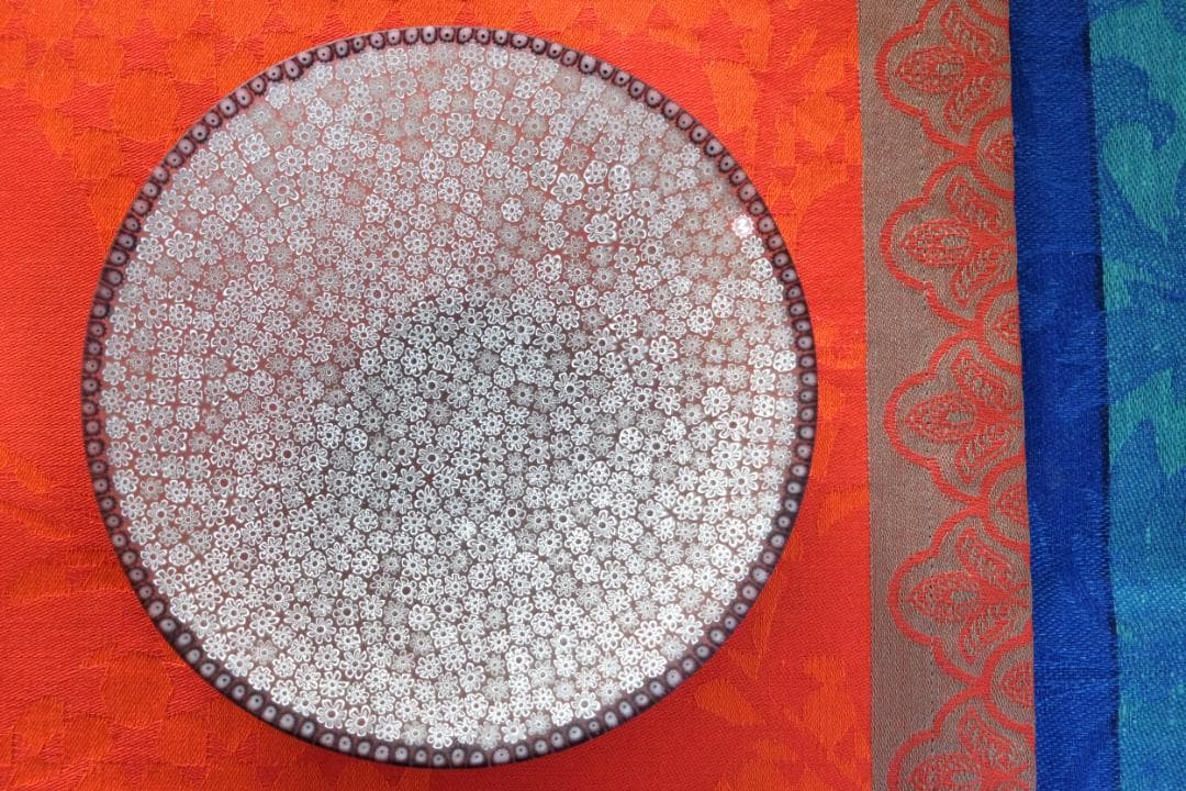 ベネチアンガラス ミルフィオリ プレート/検/エルコーレ・モレッティ