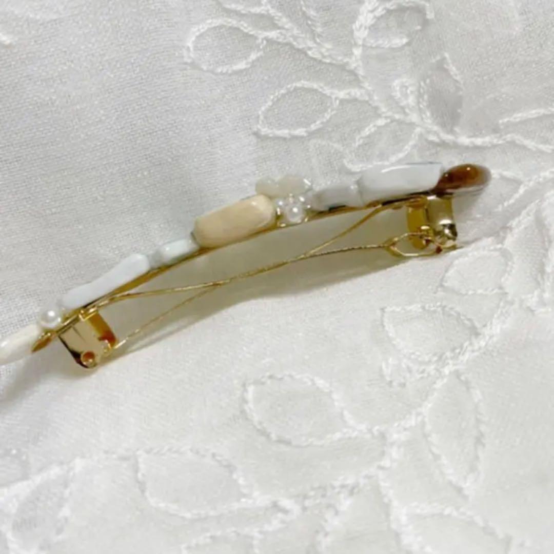 シー陶器のバレッタ　和風　桜