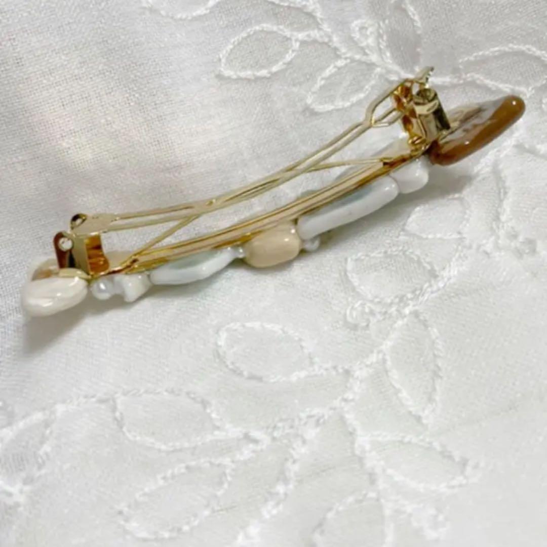 シー陶器のバレッタ　和風　桜