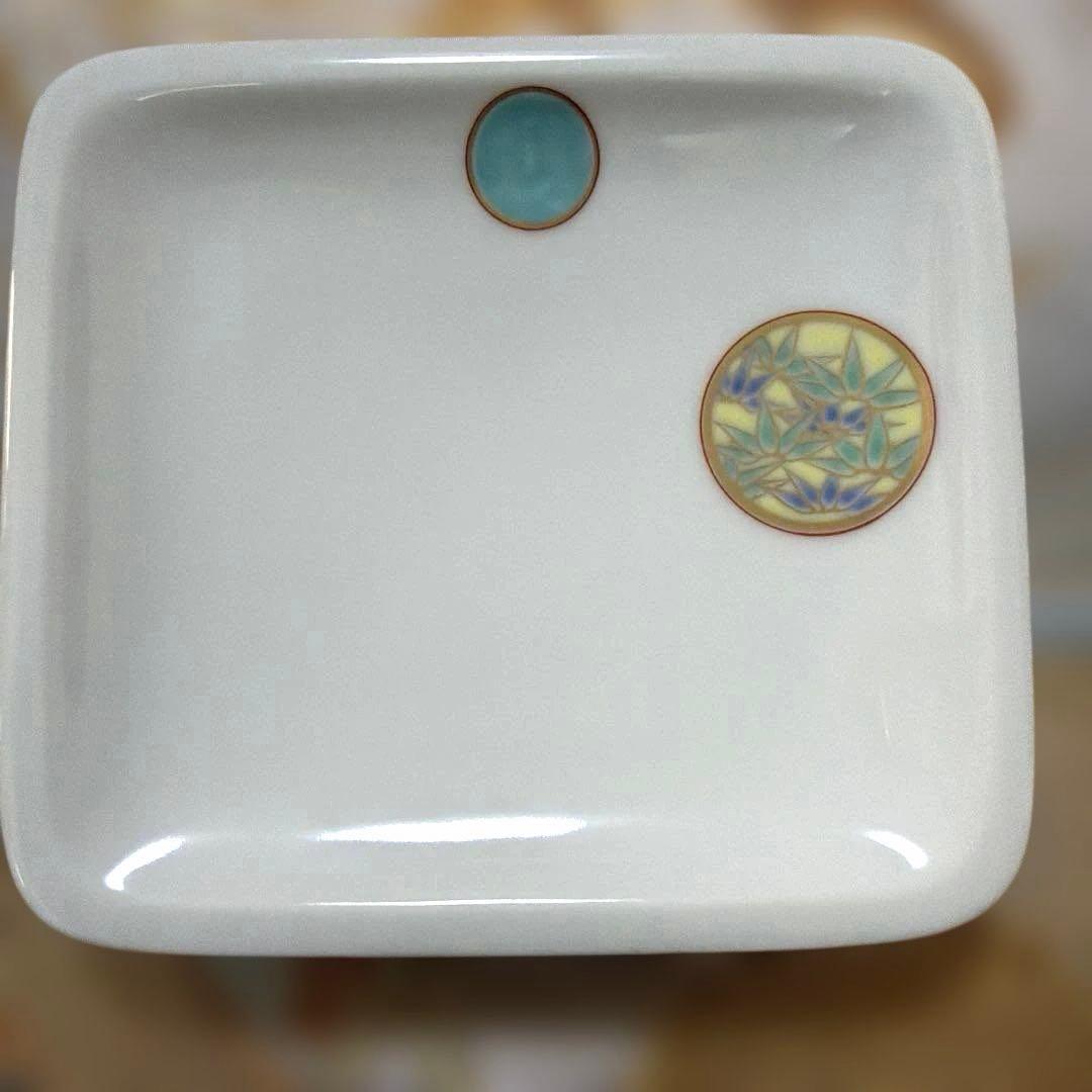 深川製磁　宮内庁御用達　寿赤絵　角皿&銘々皿 No.4-46