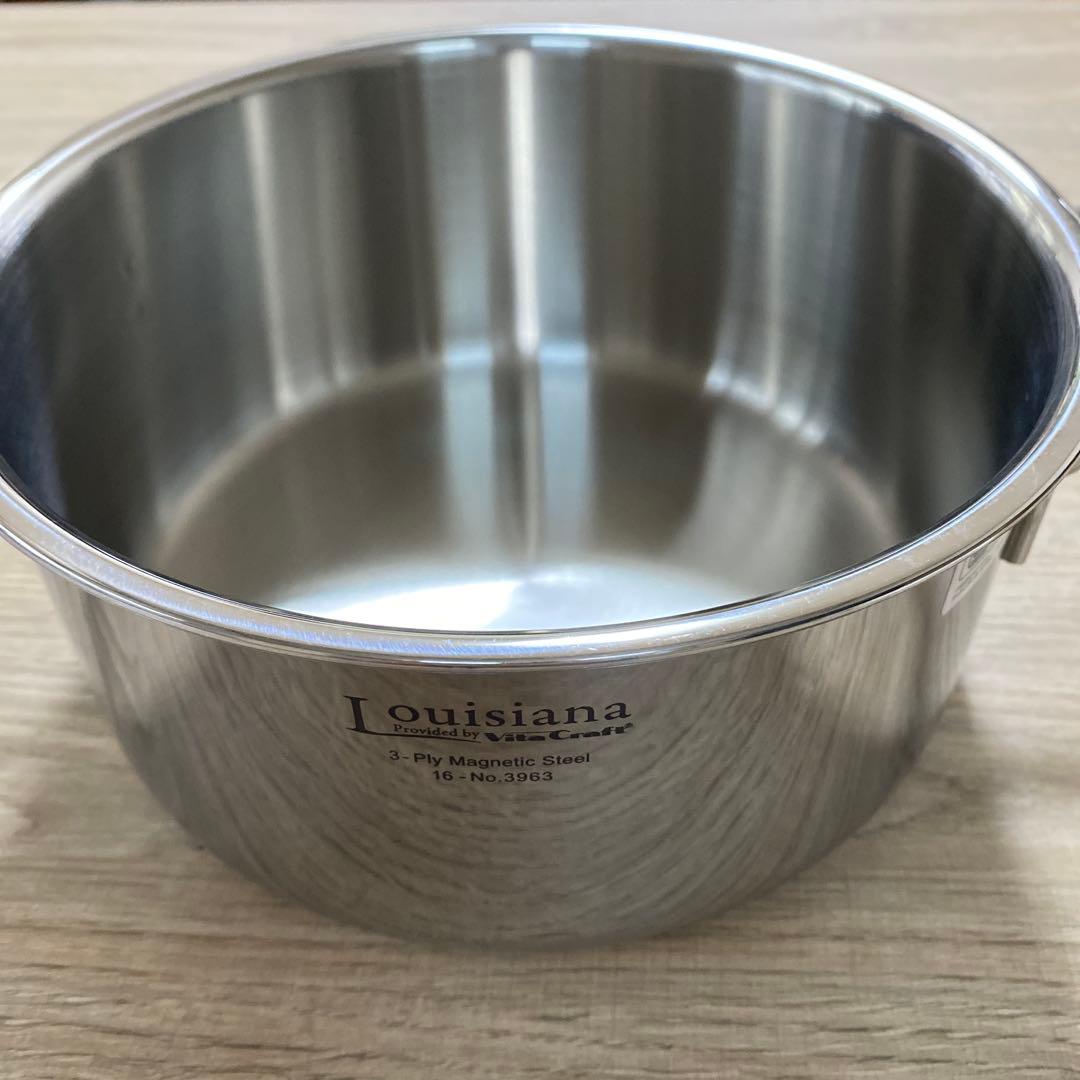 ルイジアナ　ビタクラフト　両手鍋20cmSGマーク付新品未使用品IH対応ブック付