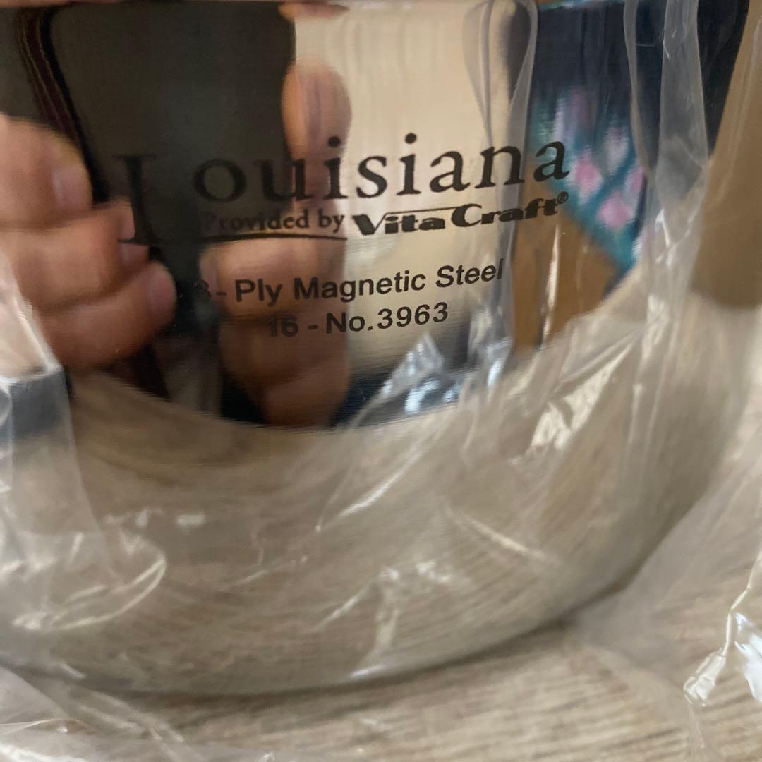 ルイジアナ　ビタクラフト　両手鍋20cmSGマーク付新品未使用品IH対応ブック付