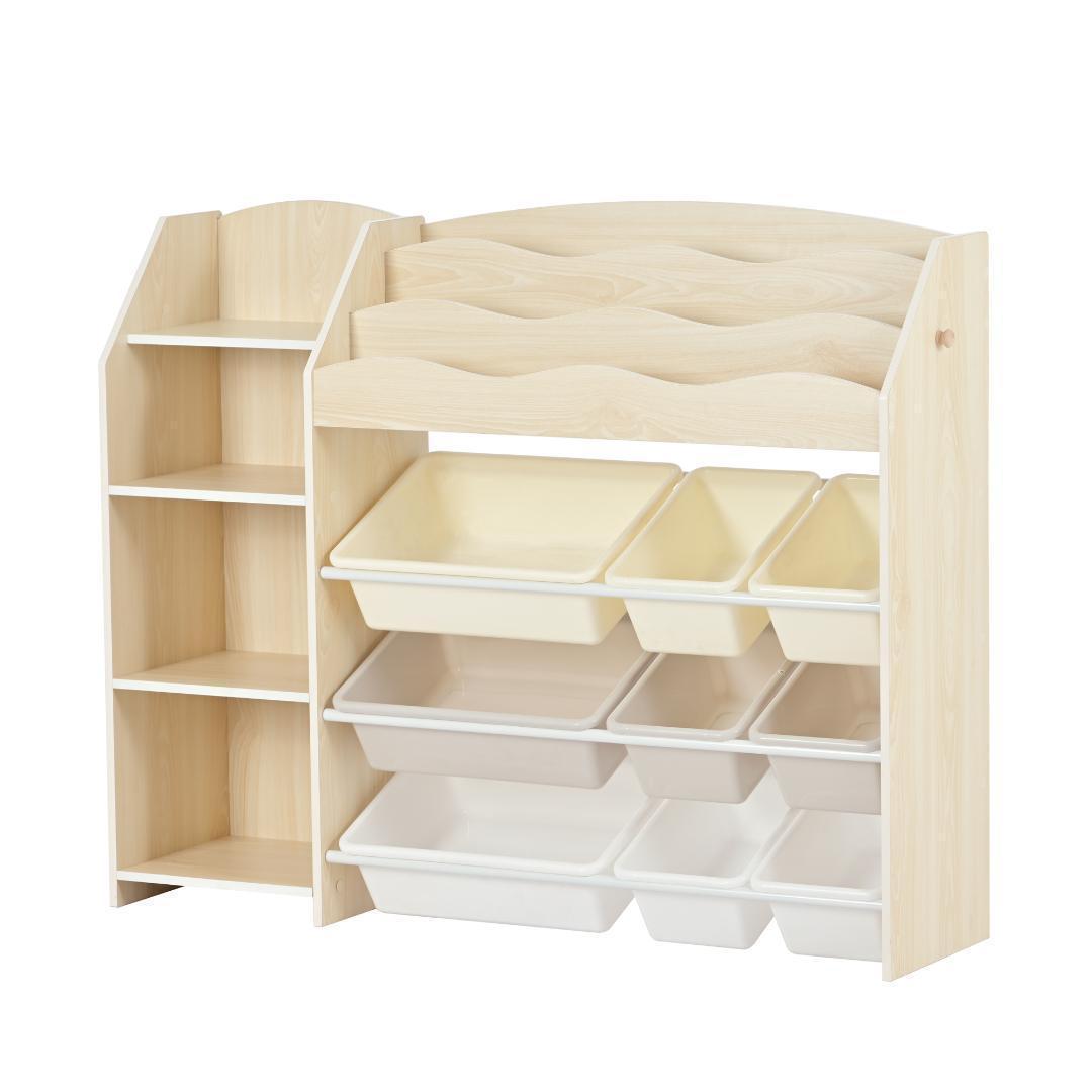 おもちゃ収納 絵本ラック 大容量 天然木 キッズ 収納ラック絵本ラックおもちゃ箱