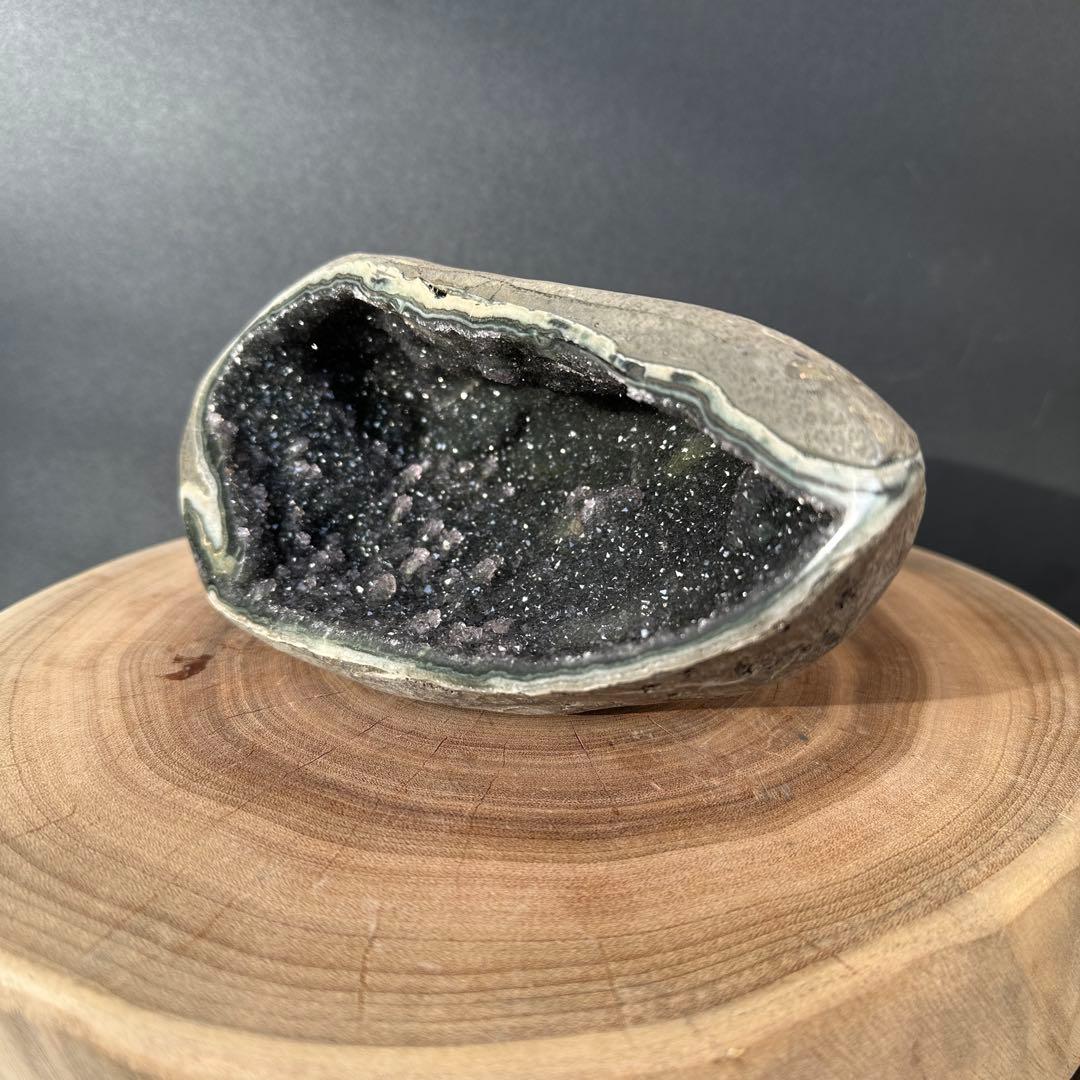 ウルグアイ産❣️天然石 シュガーグリーンアメジストのドーム　置物G.148