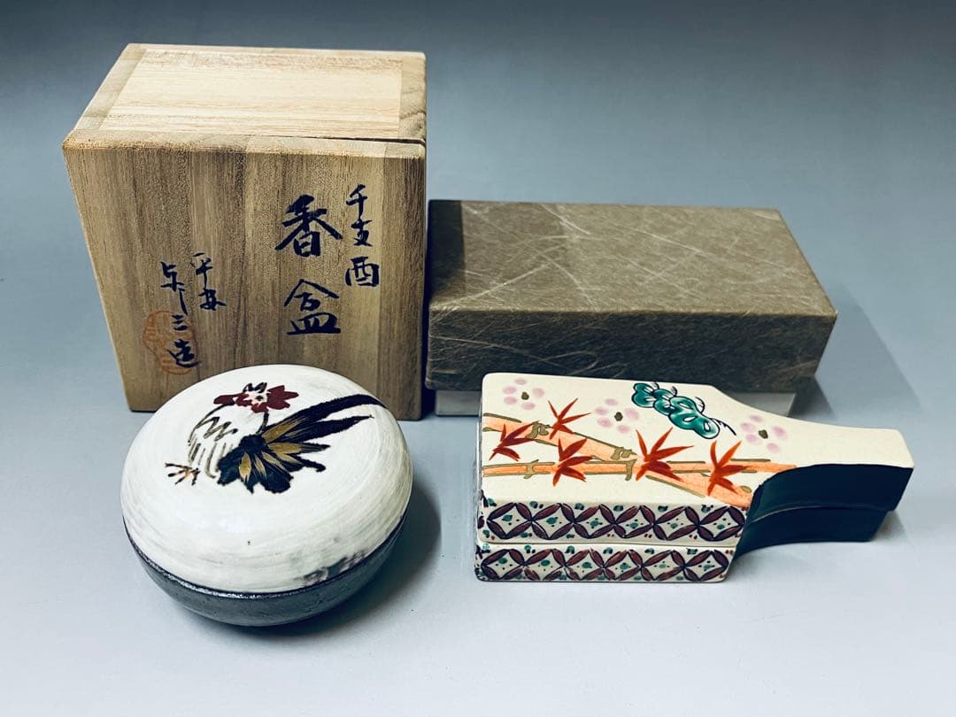 E714 香合 羽子板 松竹梅香合 香合まとめ売り 干支 茶道具 茶器 - メルカリ