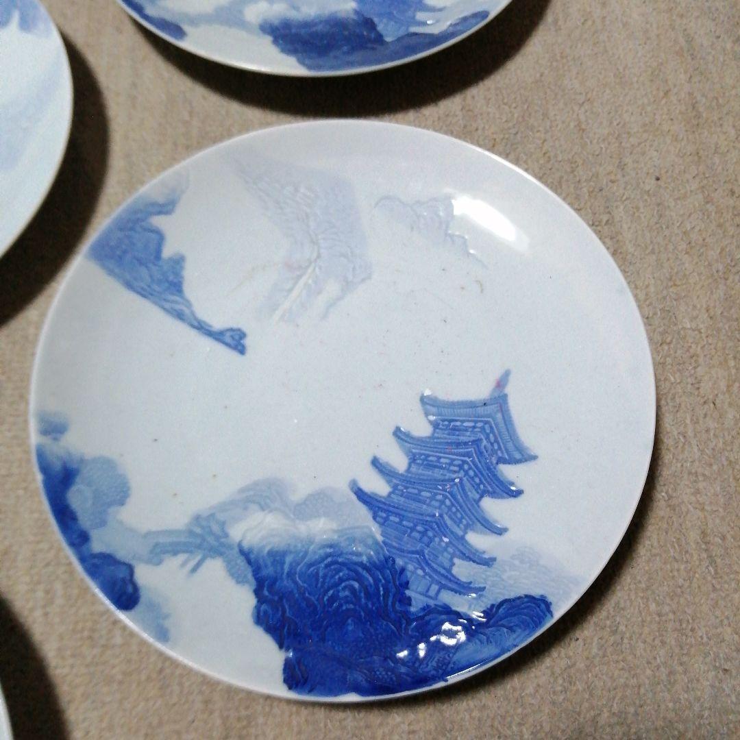 瀬戸焼　五重塔大皿　16枚　25.3cm　昭和中期