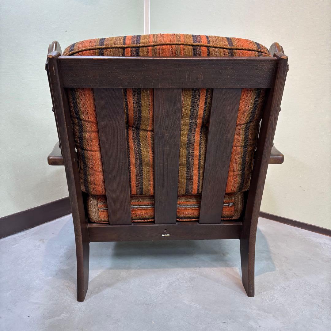 【オールドカリモク】 / 1人掛けソファ 　木製アームチェア