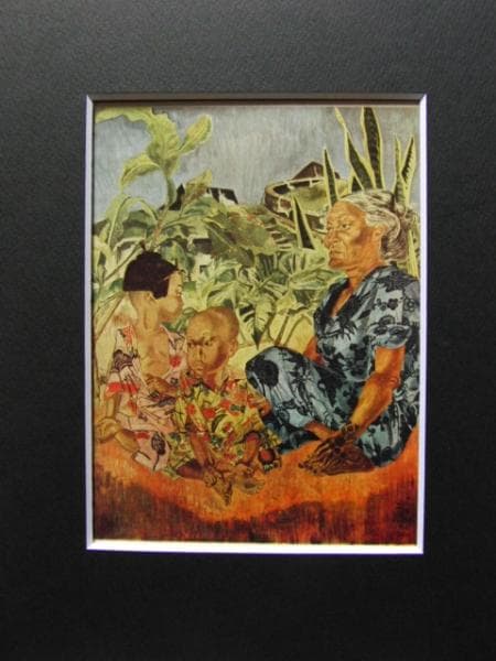 藤田嗣治、沖縄の家族、超希少画集画、新品額装付 - メルカリ