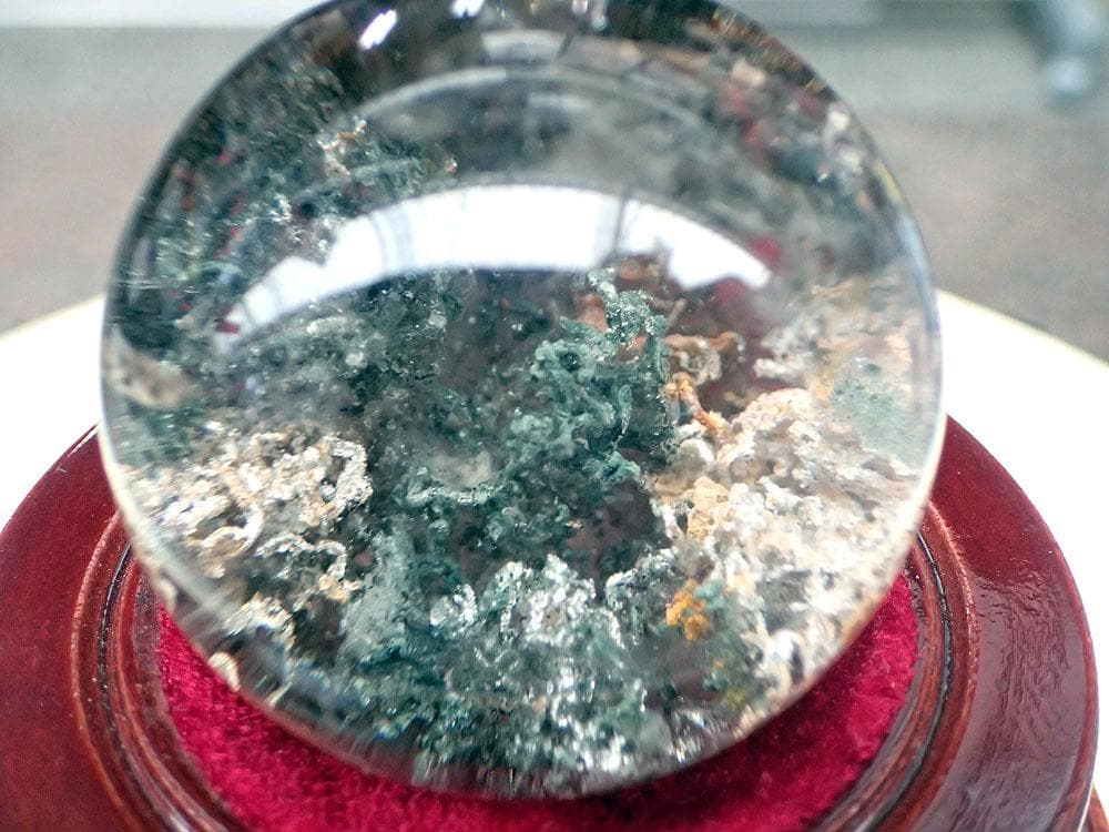 【天然石】ガーデン水晶(344g)、丸玉