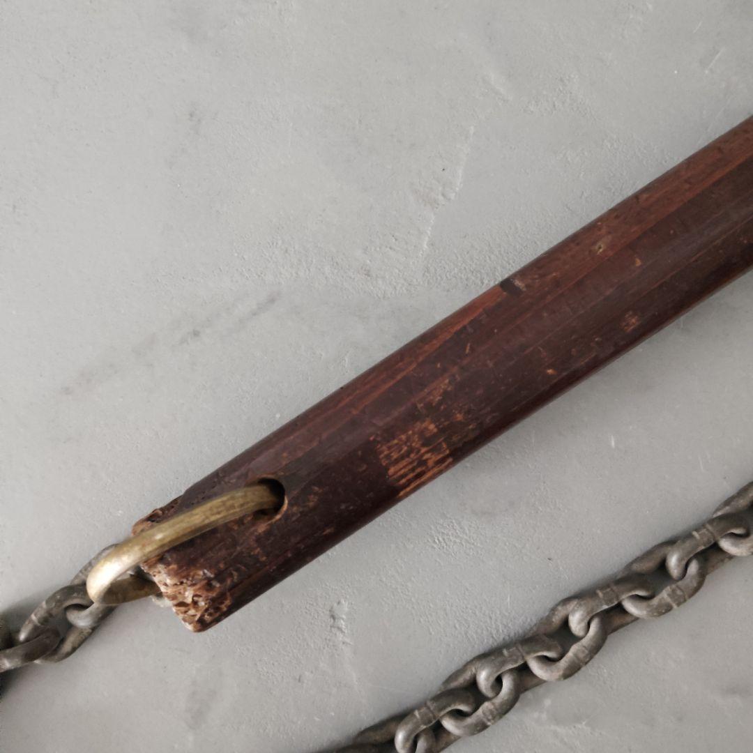 忍者武具 鉄製 鎖鎌 忍具 時代物 万力鎖 分銅鎖 くさりがま 古武術