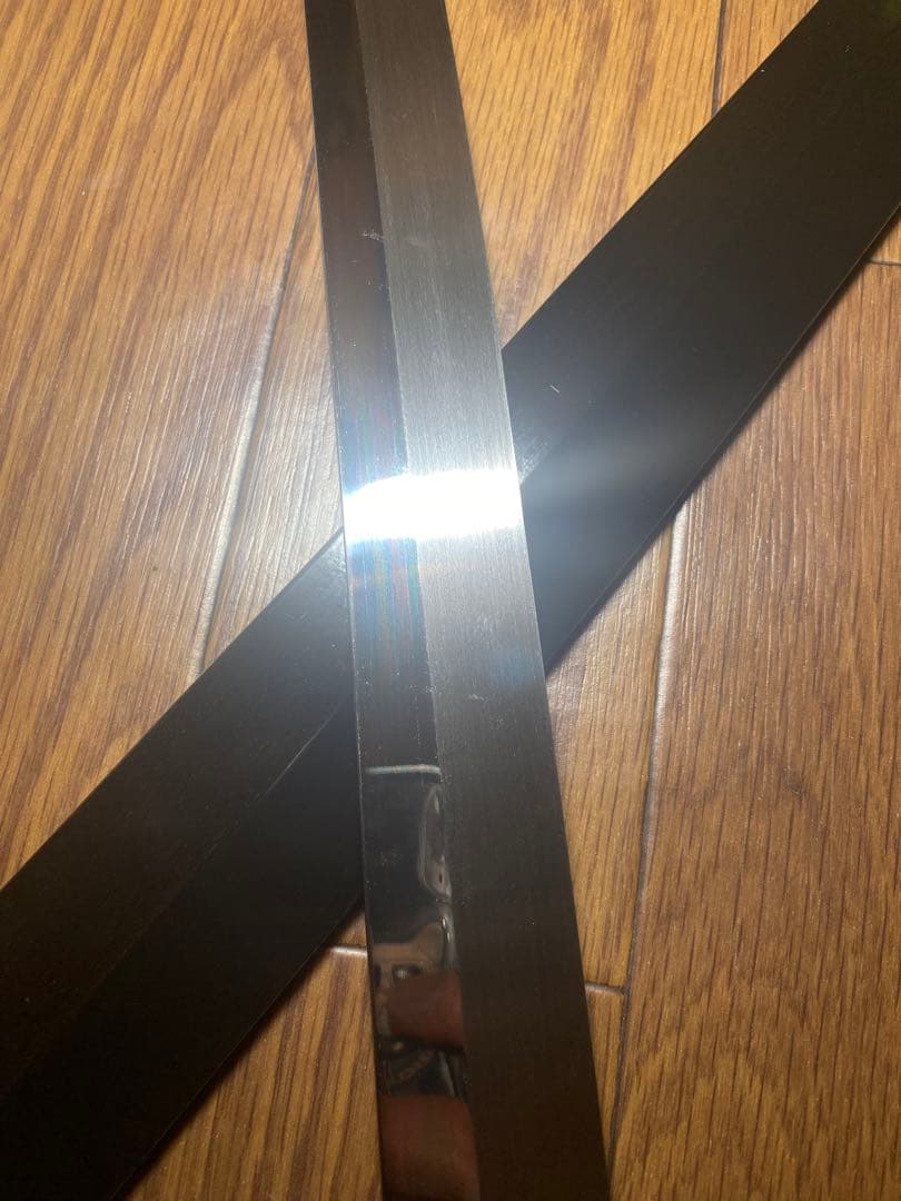 V金本焼 先丸タコ引包丁 和包丁 本焼 反り有り　刃渡り　尺一　 鏡面 鞘