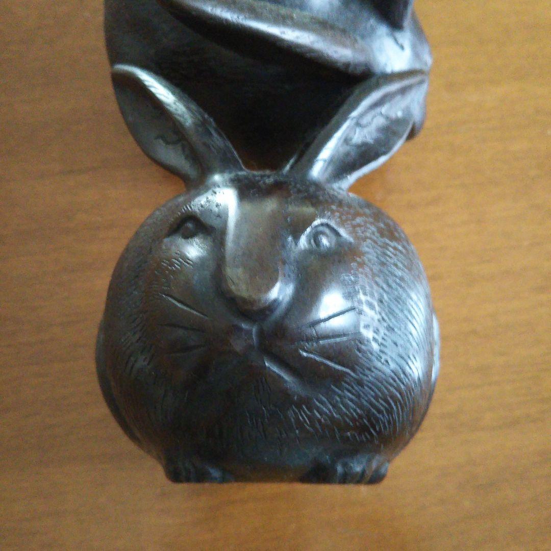 骨董 うさぎ屏風押さえ