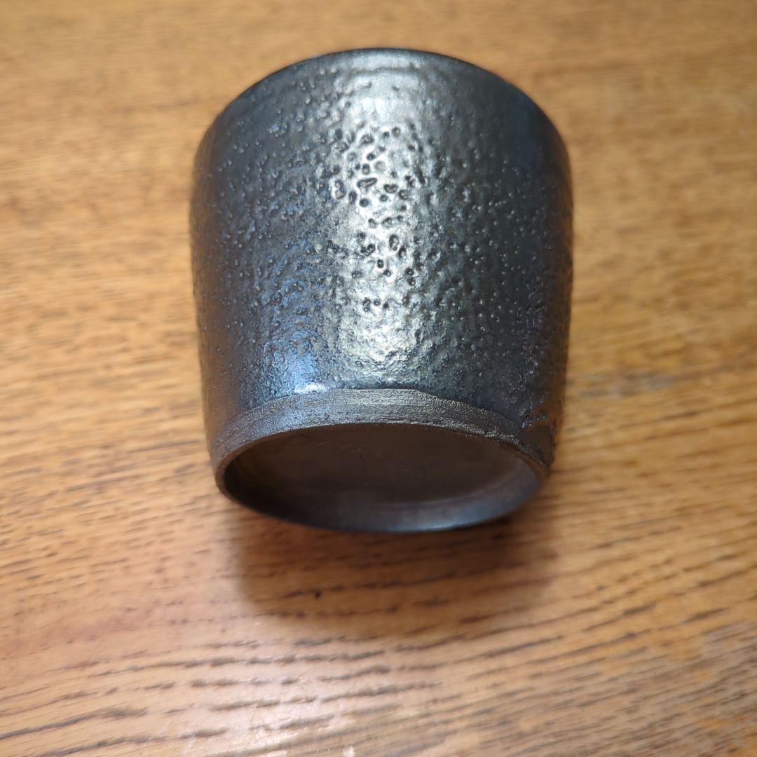 内田鋼一 プラチナ釉 ぐい呑み そば猪口 江戸後期 古伊万里 染付 市松