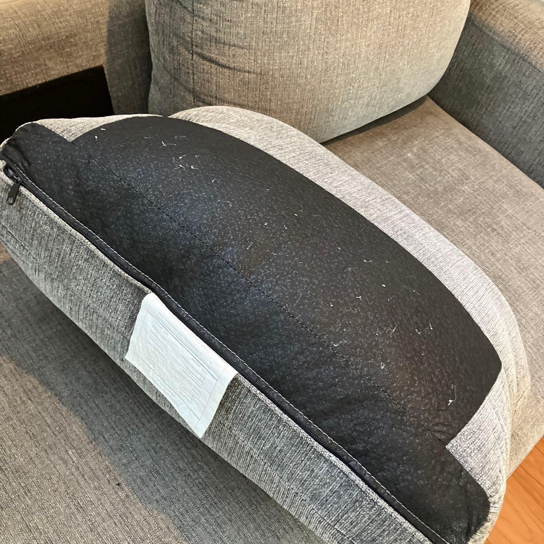 グレー 3人掛け ファブリックソファ