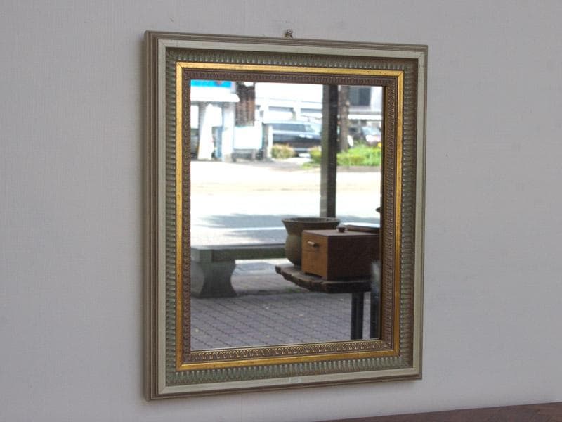 西欧アンティーク額縁の鏡 壁掛けミラー 英国 フランス ドイツ M02