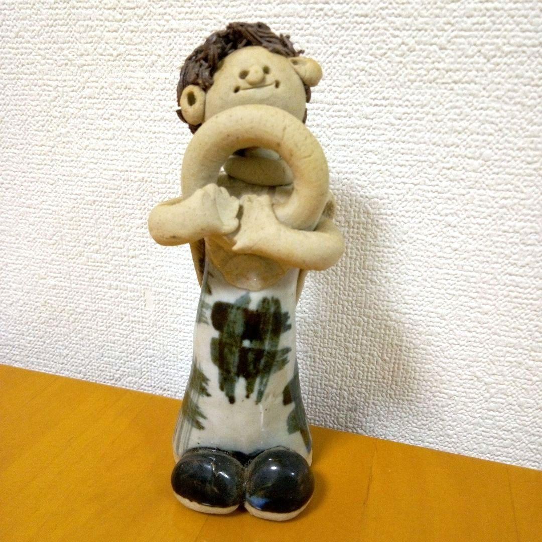 砥部焼き　青芳人形　森元青芳　5体　磁器　置物　手作り　工芸品