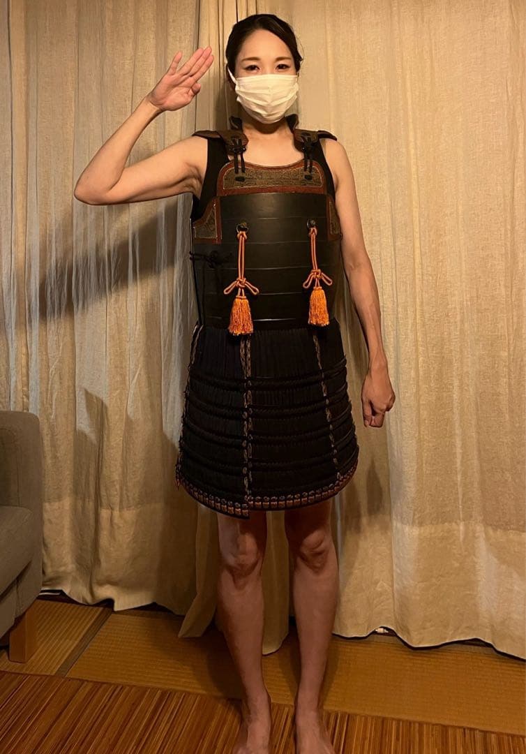 新品同様、美品！『光忍』丸武工房製【鎧•甲冑】紺糸威 黒胴 当世具足