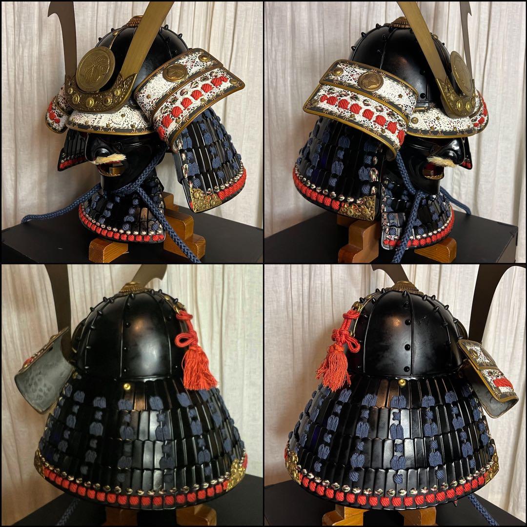 新品同様、美品！『光忍』丸武工房製【鎧•甲冑】紺糸威 黒胴 当世具足