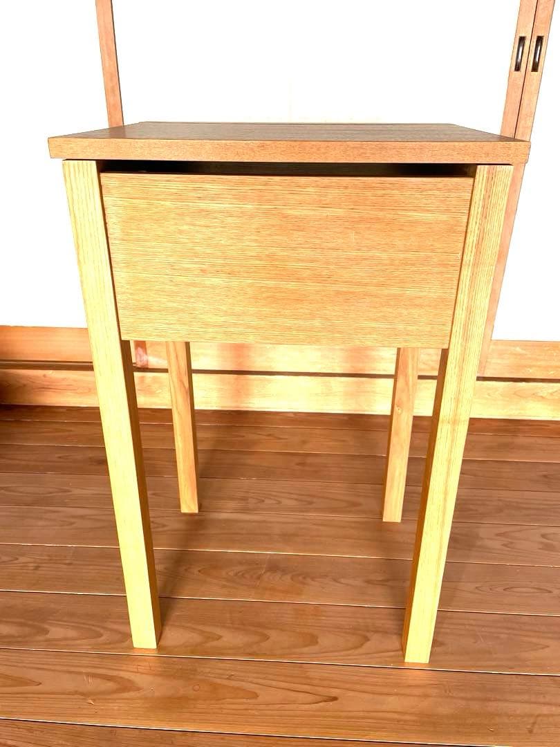 無印良品　木製ドレッサー・スツール付　廃盤 希少　タモ材