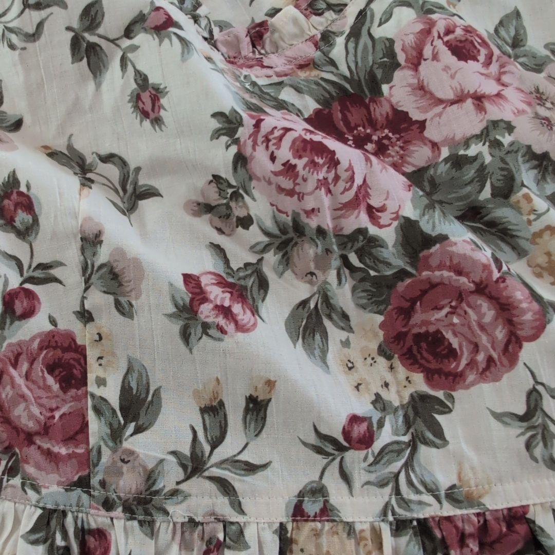 IKUKO イクコ フラワープリントエプロン 未使用品