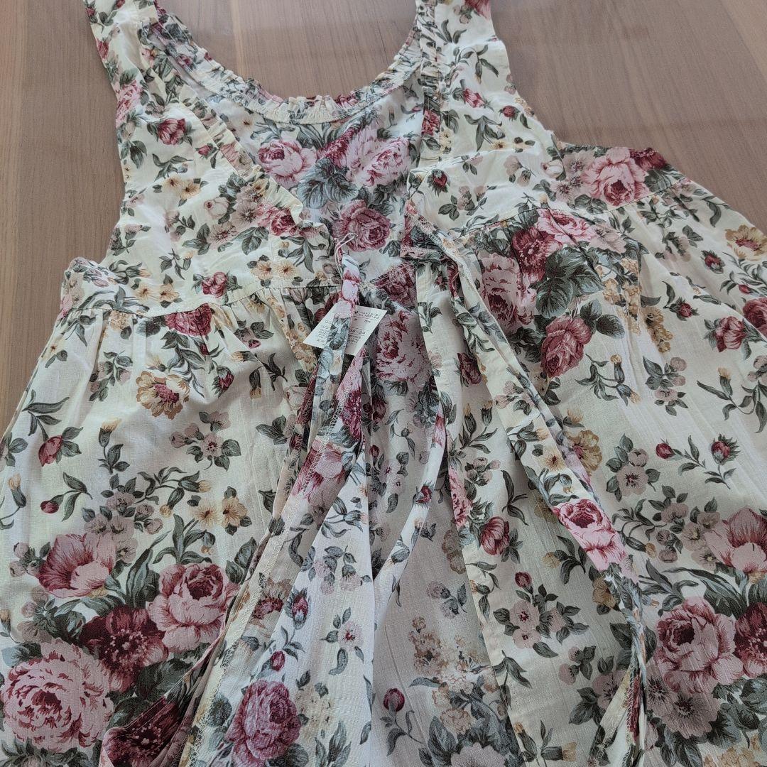 IKUKO イクコ フラワープリントエプロン 未使用品