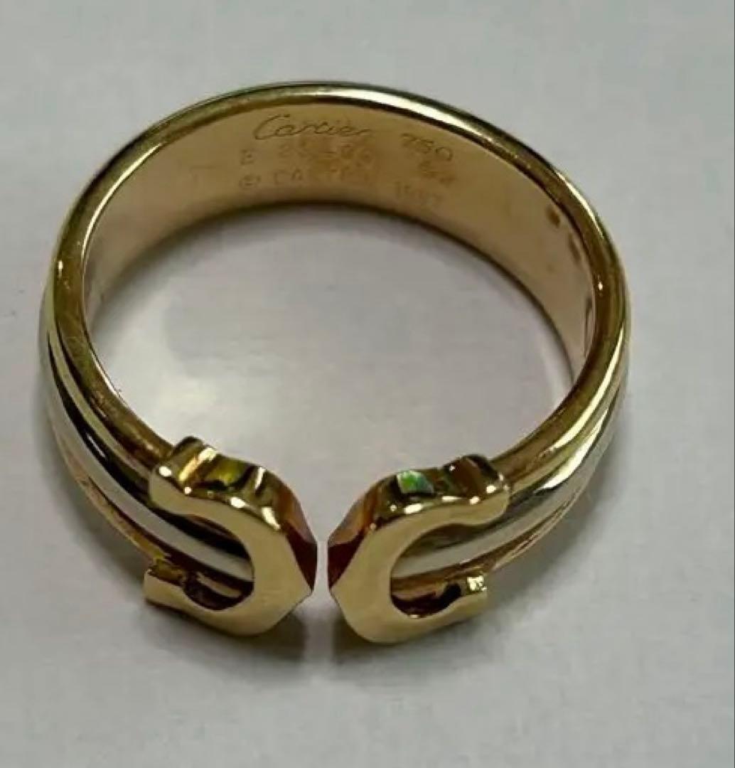 カルティエ　ゴールドシルバー二重リング