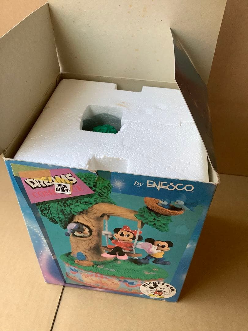 ディズニー　ミニー&ミッキーマウス　オルゴール 木のブランコ　エネスコ