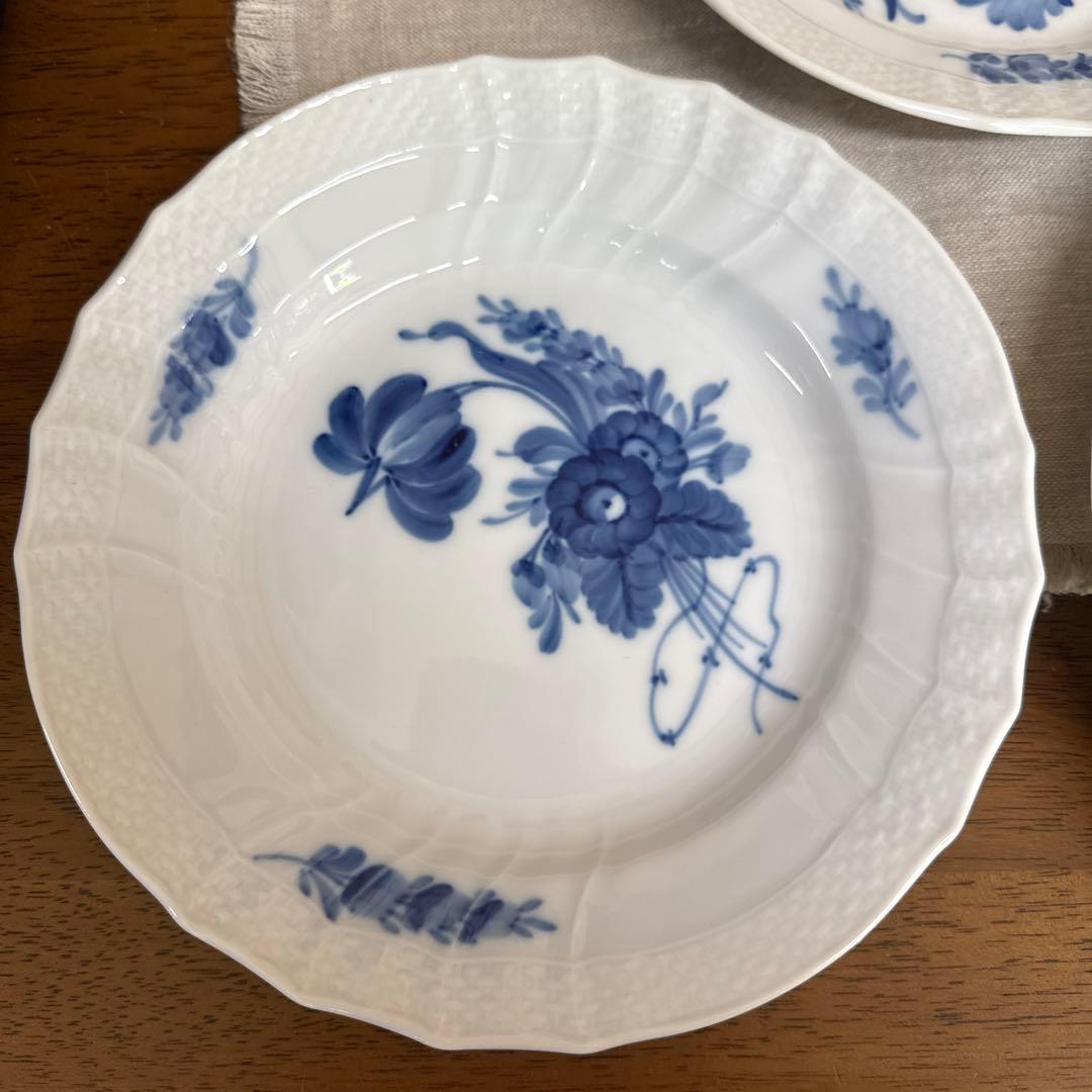 未使用　ロイヤルコペンハーゲン　ブルーフラワー　カープ　中深皿　６枚