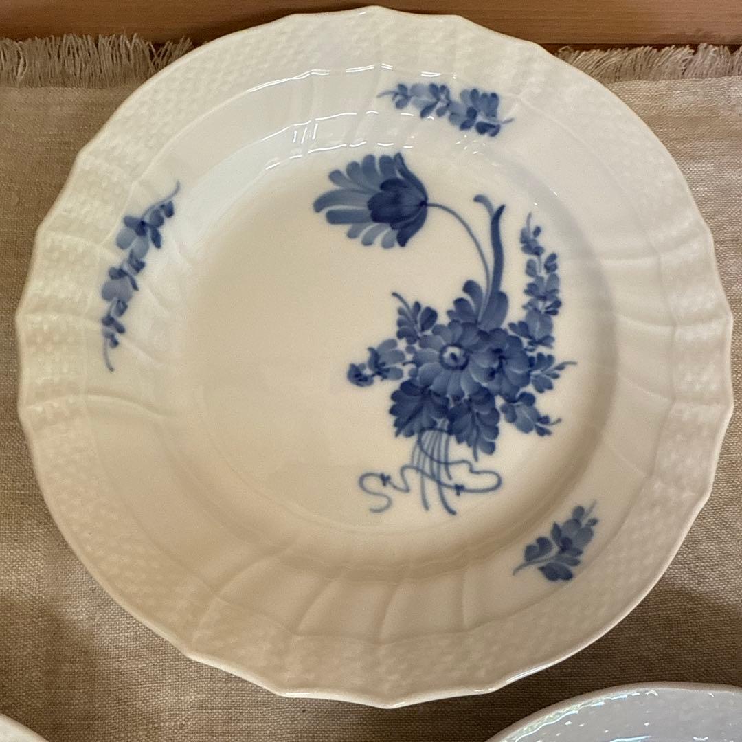 未使用　ロイヤルコペンハーゲン　ブルーフラワー　カープ　中深皿　６枚