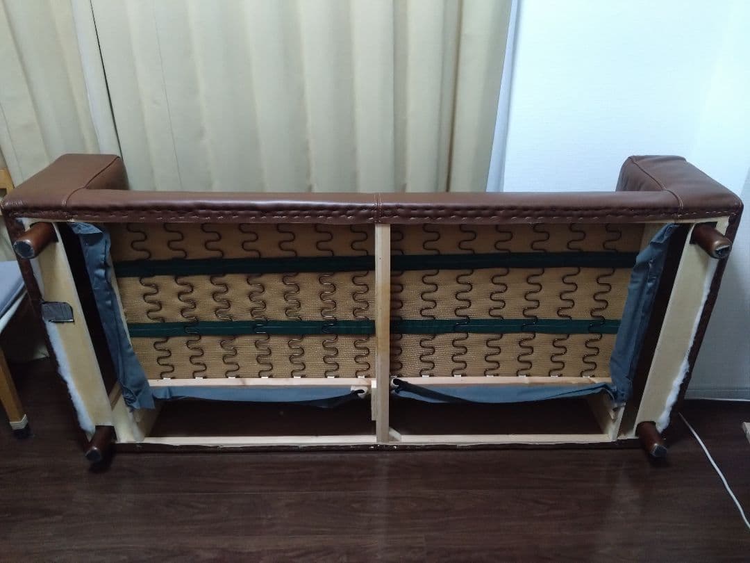 無印　革張りソファ　2.5シーター