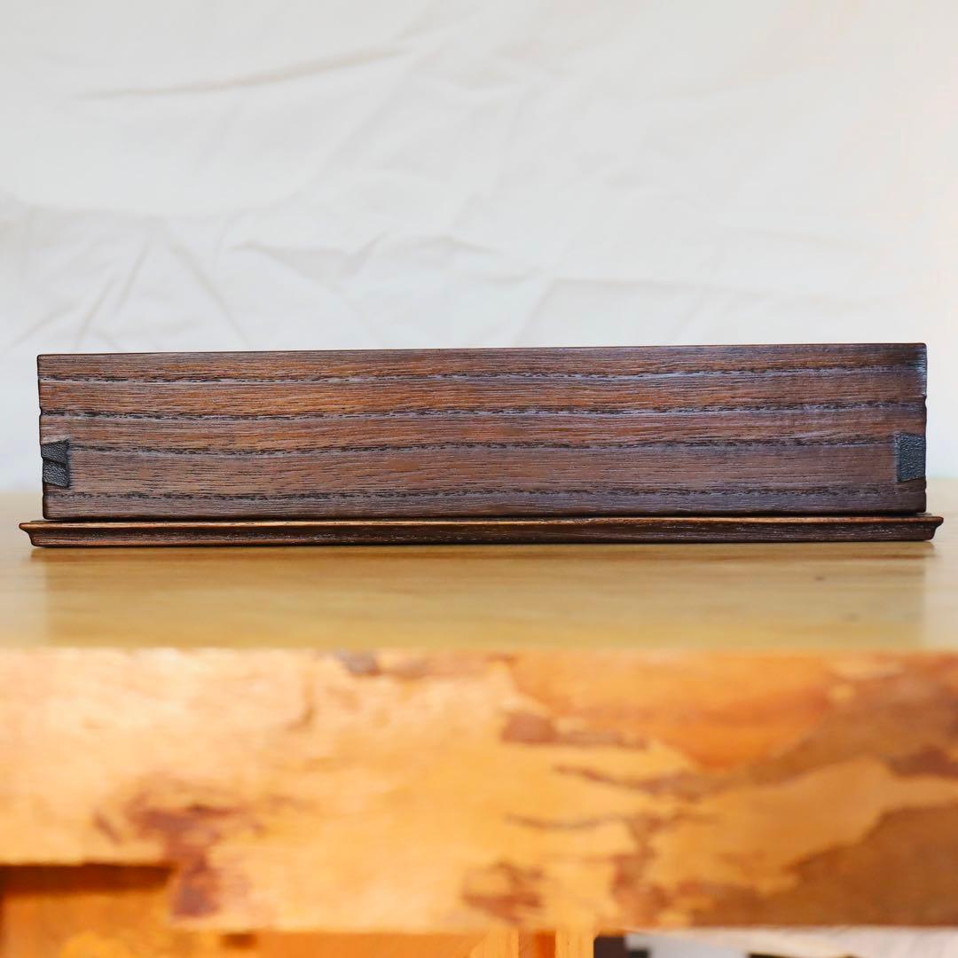 桐のティッシュケース　焼桐カラー