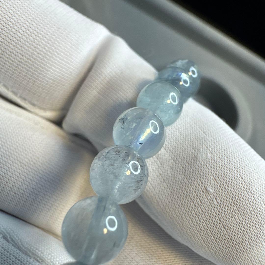 【1点限定】高品質　アクアマリン ブレスレット 約7mm