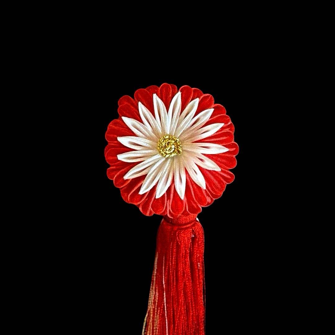 日本髪 髪飾り 七五三 (紅白) ３～５歳