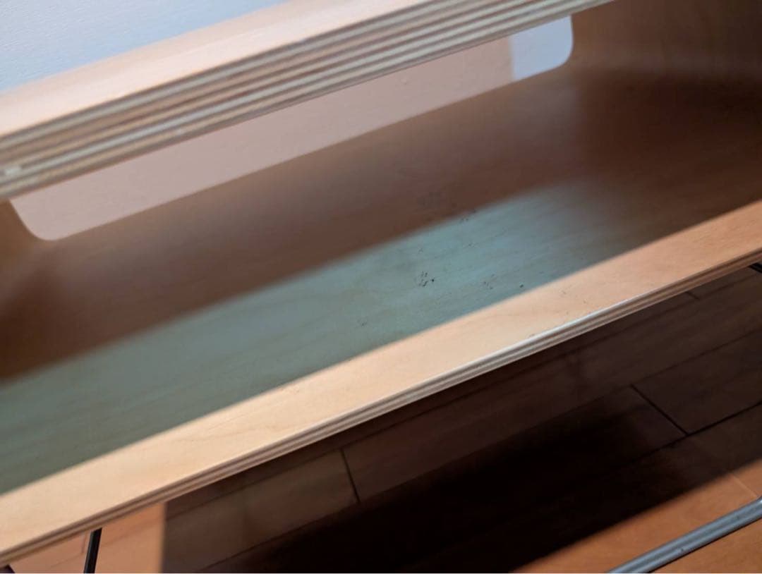 【送料込】Offi スクープテーブル バーチ材 ロー サイド デスク 木製家具