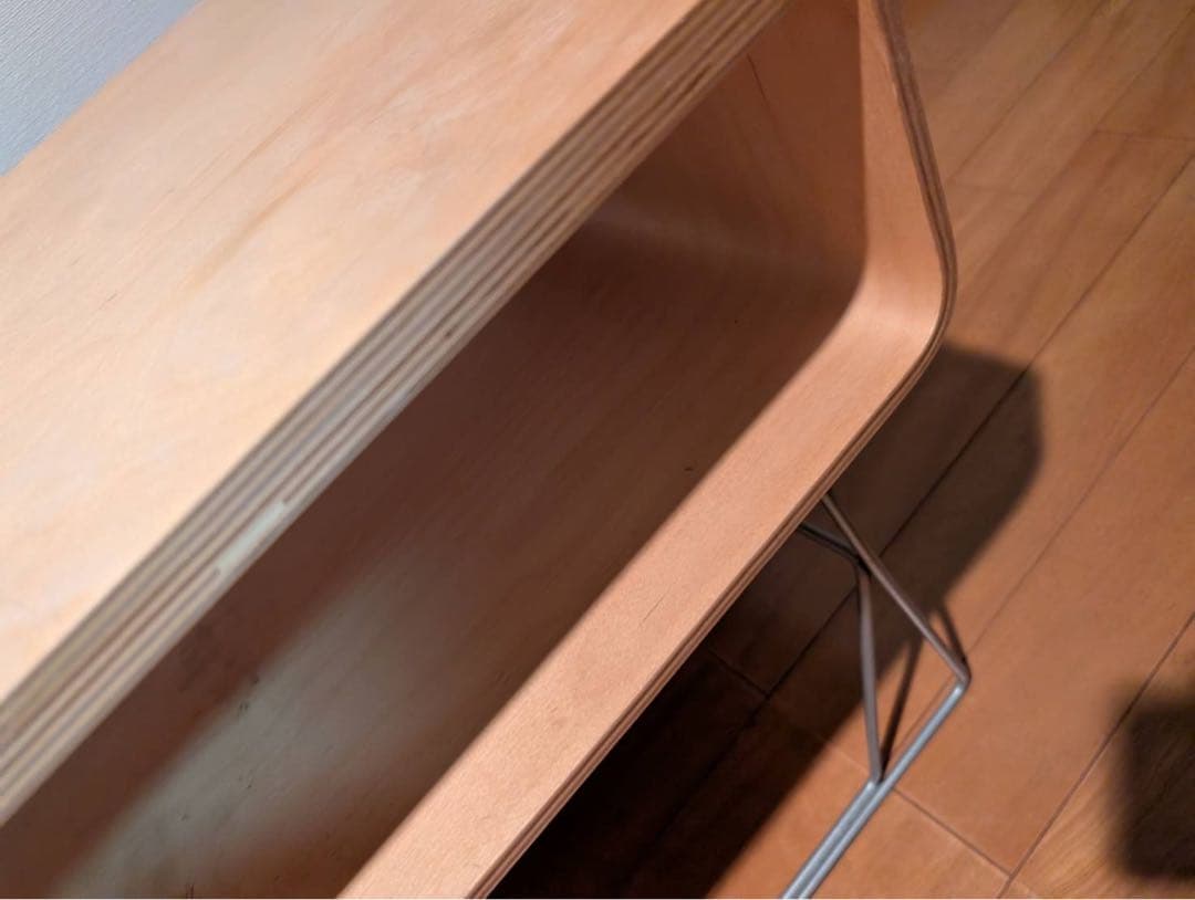 【送料込】Offi スクープテーブル バーチ材 ロー サイド デスク 木製家具