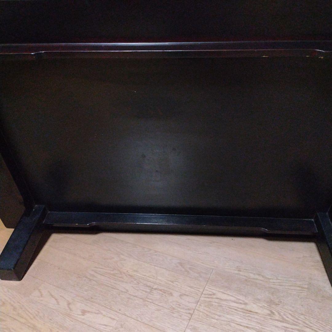 昭和レトロ花模様の黒い座卓 150cm x 90cm