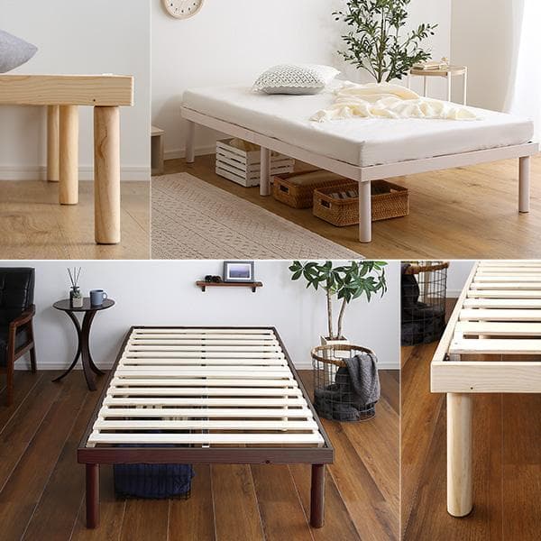 【シングル】すのこベッド 北欧パイン材 低ホルムアルデヒド ナチュラル