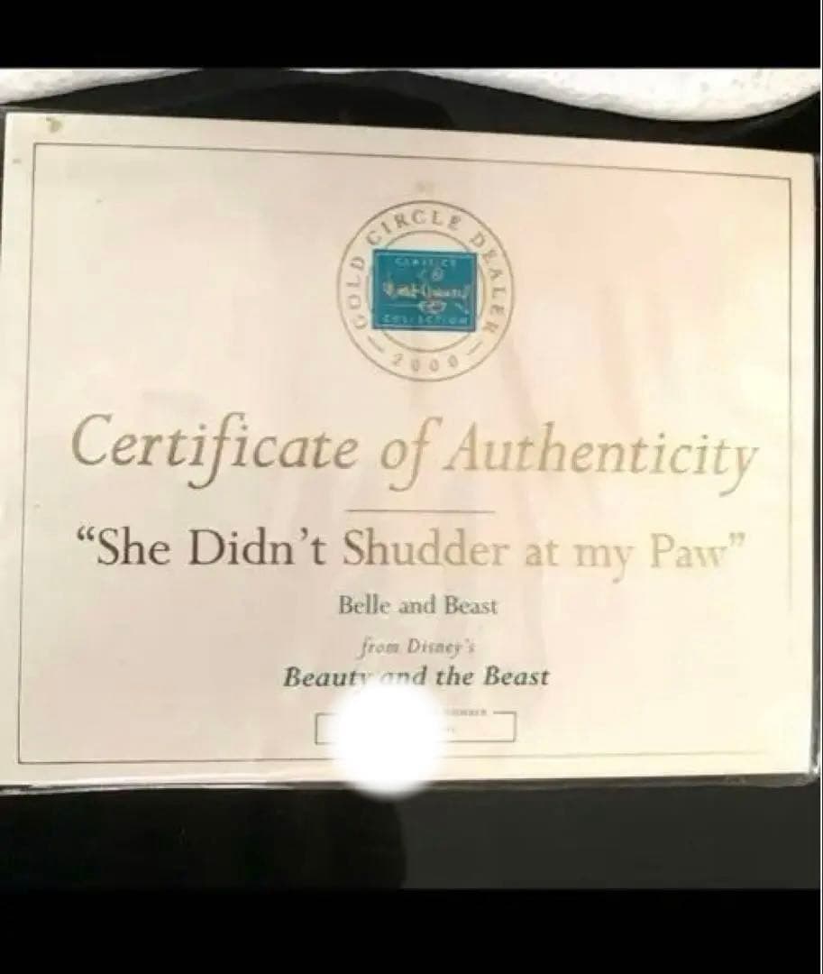 ディズニーフィギュア 美女と野獣　世界限定品　1991体　ビーストとベル