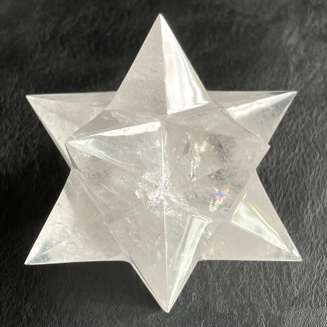 再お値下げ✨レムリアン水晶 アステロイド　小星型12面体　虹入り　80.8mm