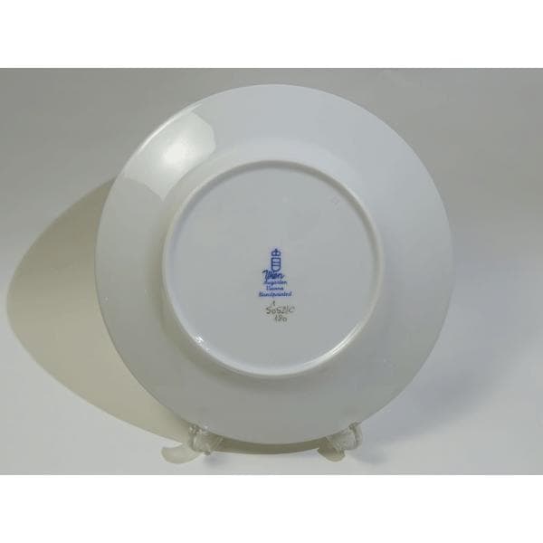 新品アウガルテン シンプルブーケ プレート19cmローズ